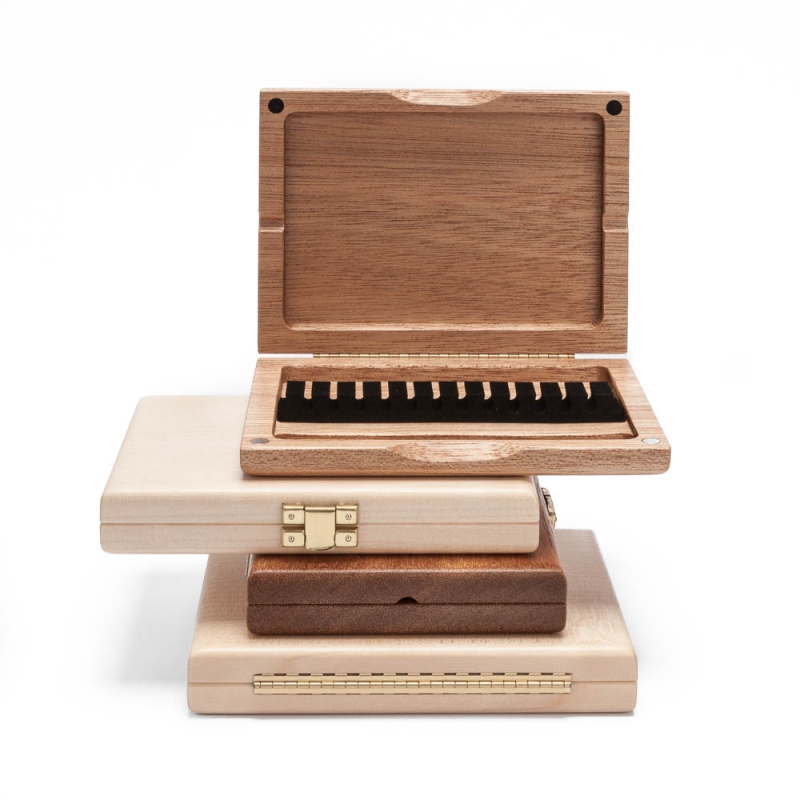 Oboe reed box case in legno per il possesso di 6 pezzi di canne giallo 